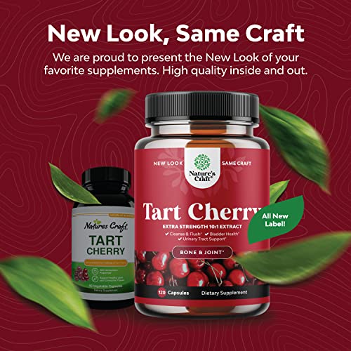 Advanced Tart Cherry Extract Capsules - Extra Strength 7500mg Equ...