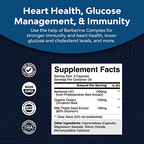 Balancing Berberine Plus 1200mg Complex - Antioxidant Berberine w...