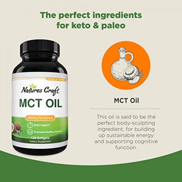 C8 MCT Coconut Oil Softgels - MCT Oil Keto Pills with Caprylic Ac...