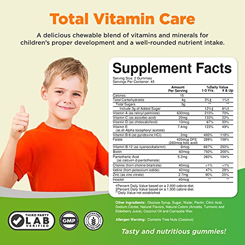 Gummy Vitamins for Kids Immune Support - Natural Childrens Vitam...