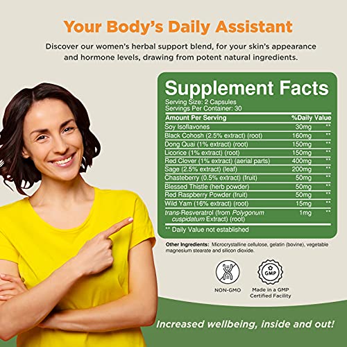 Herbal Complex Menopause Supplements for Women - Natural Hormone ...