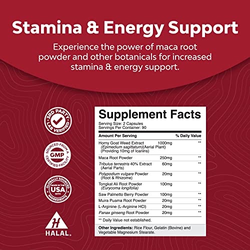 Horny Goat Weed for Male Enhancement - Halal Extra Strength Horny...