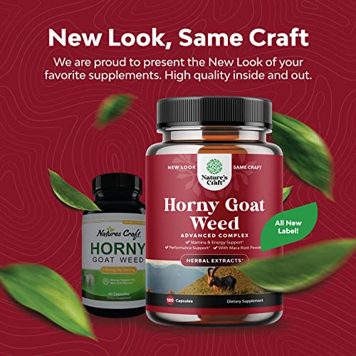 Horny Goat Weed for Male Enhancement - Halal Extra Strength Horny...