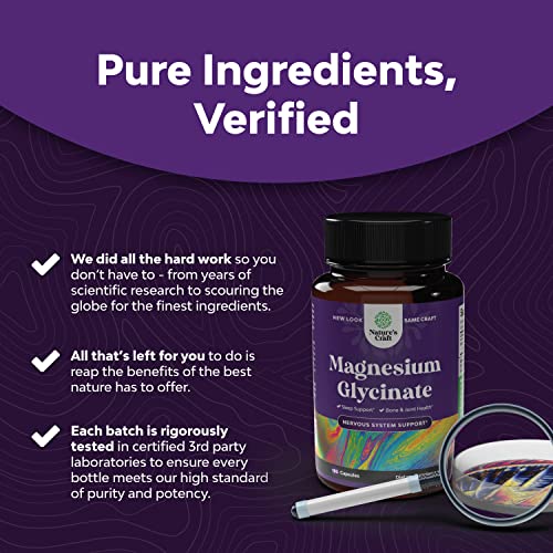 Magnesium Glycinate 400mg Mineral Supplement - Calming Magnesium ...