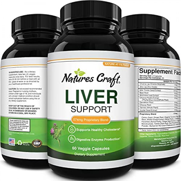Milk Thistle Liver Detox Pills - Liver Support Supplement with Mi...