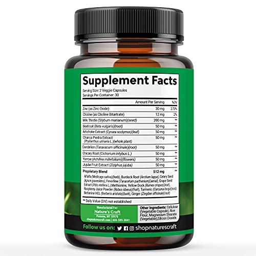 Milk Thistle Liver Support Supplement - Herbal Liver Supplement w...
