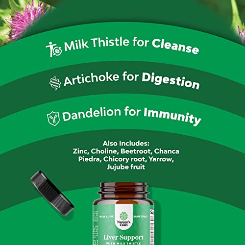 Milk Thistle Liver Support Supplement - Herbal Liver Supplement w...