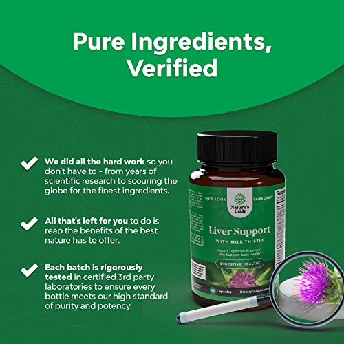 Milk Thistle Liver Support Supplement - Herbal Liver Supplement w...