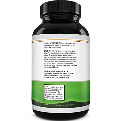 Natural Hemp Seed Oil Capsules - Pure Hemp Oil 1000mg Vegetarian ...