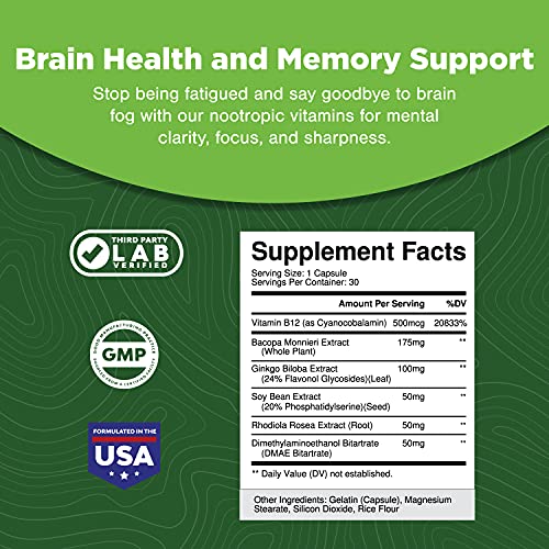 Nootropic Memory Supplement for Brain Support - Memory Pills for ...