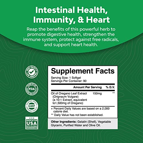 Pure Wild Oregano Oil Softgels - Oil of Oregano Softgels for Immu...