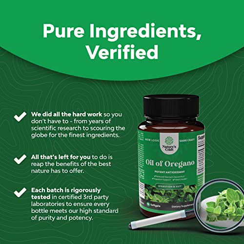 Pure Wild Oregano Oil Softgels - Oil of Oregano Softgels for Immu...
