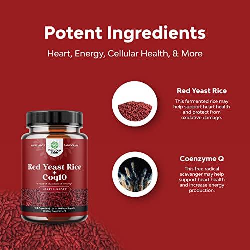 Red Yeast Rice with CoQ10 Supplement - Extra Strength Citrinin-Fr...