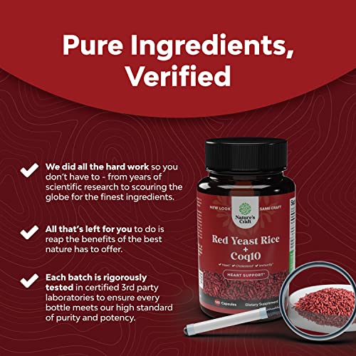 Red Yeast Rice with CoQ10 Supplement - Extra Strength Citrinin-Fr...