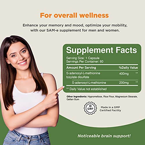 Sam-E 200mg Mood Support Supplement - S-Adenosyl Methionine Sam-E...