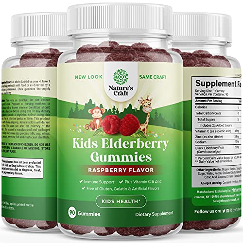 Sambucus Elderberry Gummies Kids Vitamins - Delicious Black Elder...