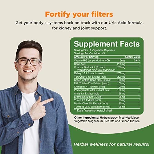 Uric Acid Support Joint Supplement - Uric Acid Cleanse Antioxidan...
