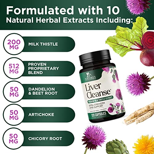 Gentle Liver Cleanse Detox & Repair Formula - 21 Herbal Liver Sup...