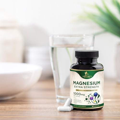 Magnesium Extra Strength 1000mg - Chelated for Max Absorption, Ma...