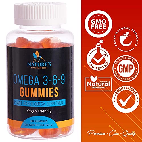 Omega 3 6 9 Gummies Extra Strength Essential Fatty Acid Supplemen...