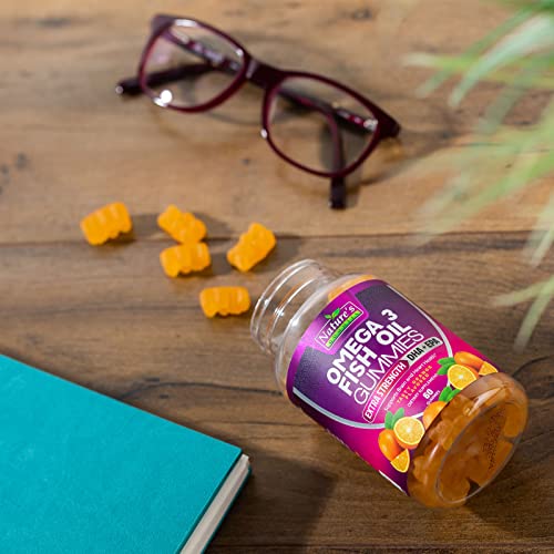 Omega 3 Fish Oil Gummies - High DHA & EPA Tasty Orange Flavor Hea...