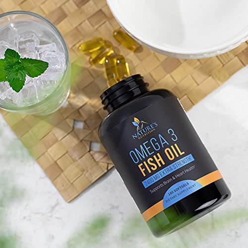 Omega-3 Fish Oil Supplement, Triple Strength 2400mg High EPA and ...