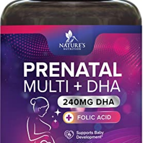 Prenatal with Folic Acid & DHA, Prenatal Vitamin & Mineral Supple...