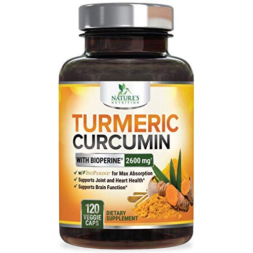 Turmeric Curcumin with Bioperine 95% Curcuminoids 2600mg with Bla...