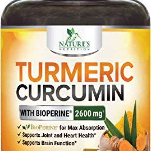 Turmeric Curcumin with Bioperine 95% Curcuminoids 2600mg with Bla...
