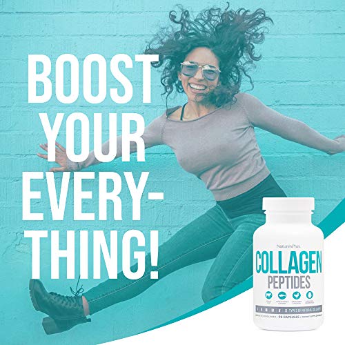 NaturesPlus Collagen Peptides - 90 Capsules - Hair, Skin, Nail & ...