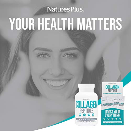 NaturesPlus Collagen Peptides - 90 Capsules - Hair, Skin, Nail & ...