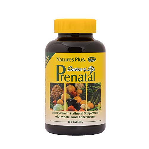 NaturesPlus Source of Life Prenatal - 800 mcg Folate, 180 Vegetar...
