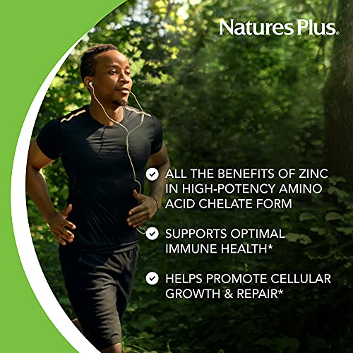 NaturesPlus Zinc Tablets - 30 mg, 90 Vegetarian Tablets - Immune ...