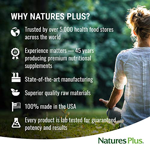 NaturesPlus Zinc Tablets - 50 mg, 90 Vegetarian Tablets - Immune ...