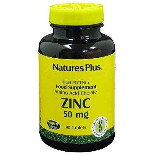 NaturesPlus Zinc Tablets - 50 mg, 90 Vegetarian Tablets - Immune ...