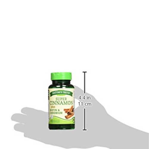 Natures Truth Cinnamon with Biotin and Chromium Capsules, 60 Count