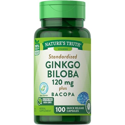 Natures Truth Ginkgo Biloba 120 mg Standardized Plus Bacopa Extr...