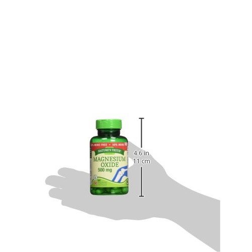 Natures Truth Magnesium Oxide 500 Mg Capsules, 90 Count, Unflavored