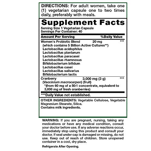 Probiotics for Women | 5 Billion Active Cultures | 40 Vegetarian ...