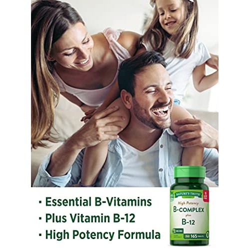 Vitamin B Complex | Plus B12 | 165 Tablets | Vegetarian, Non-GMO ...