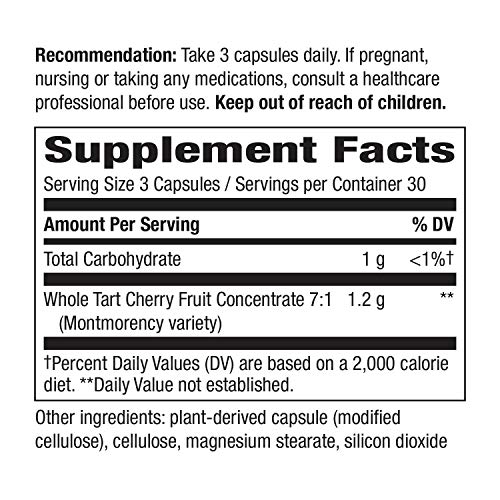 Enzymatic Therapy Tart Cherry Ultra Vegetarian Capsules, 1,200 mg...