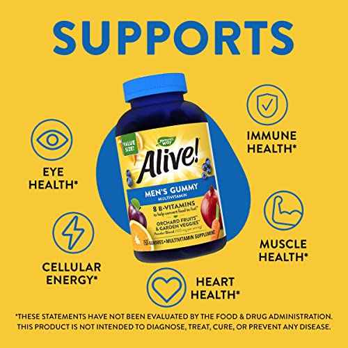 Nature’s Way Alive! Men’s Gummy Multivitamins, High Potency Formu...