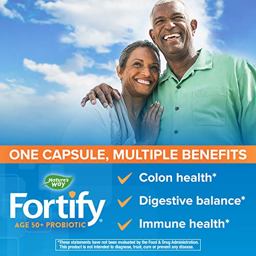 Nature’s Way Fortify 50+ Probiotic, 30 Billion Live Cultures, 11 ...