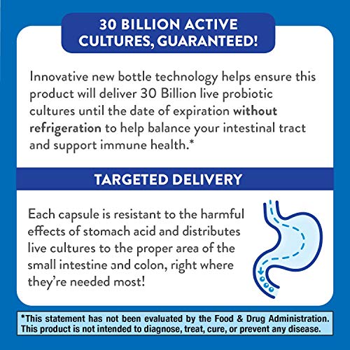 Nature’s Way Fortify 50+ Probiotic, 30 Billion Live Cultures, 11 ...