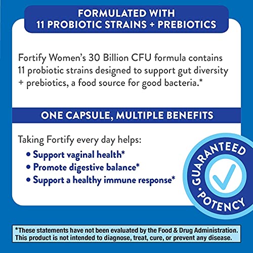 Nature’s Way Fortify Women’s Probiotic, 30 Billion Live Cultures,...