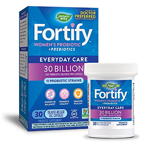 Nature’s Way Fortify Women’s Probiotic, 30 Billion Live Cultures,...