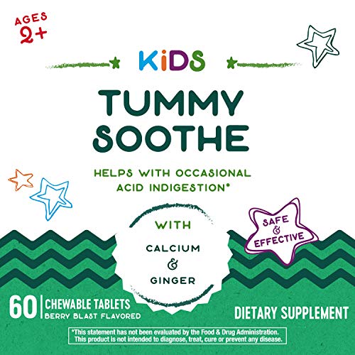 Nature’s Way Kids Tummy Soothe, with Calcium & Ginger, Berry Blas...