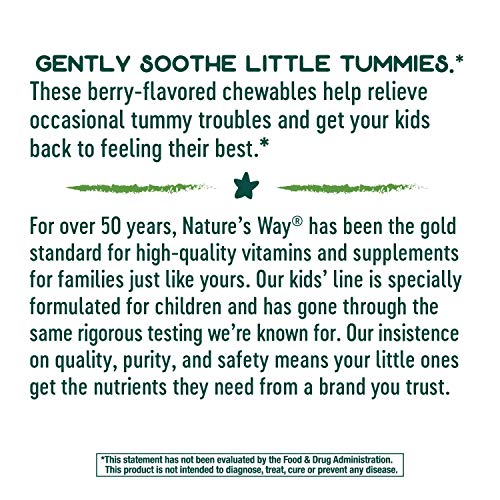 Nature’s Way Kids Tummy Soothe, with Calcium & Ginger, Berry Blas...