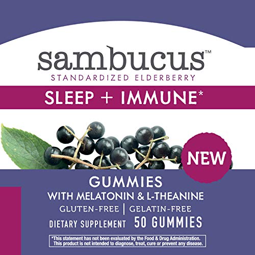 Nature’s Way Sambucus Sleep + Immune Gummies, with Melatonin, 50 ...
