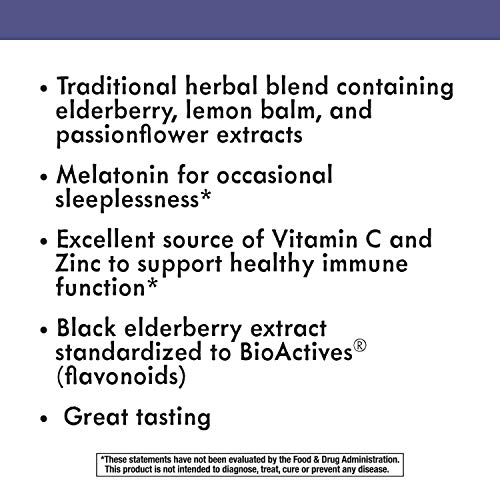 Nature’s Way Sambucus Sleep + Immune Gummies, with Melatonin, 50 ...